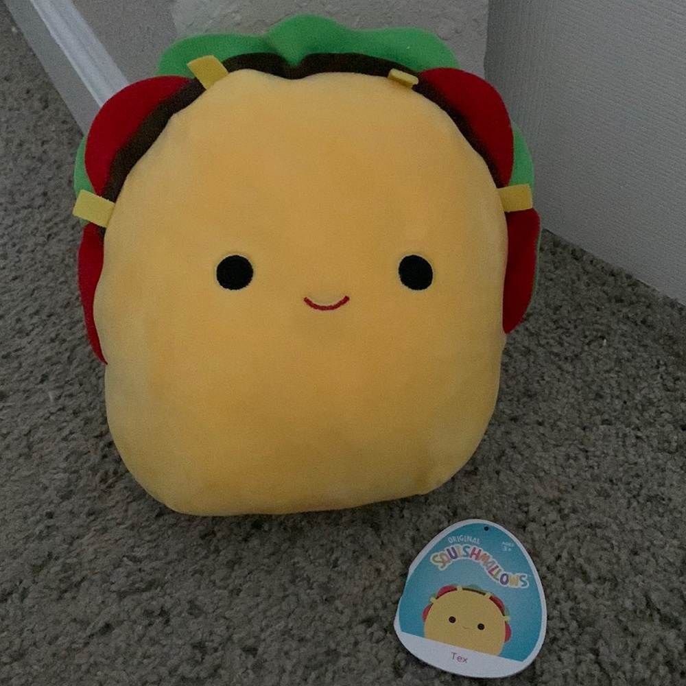 Tex the taco squishmallow food squad with tags 8”